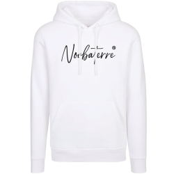 Sweat à capuche blanc brodé Noobaterre