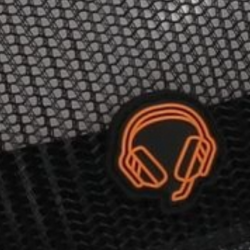 Casquette "NAT" noir/orange fluo - logo