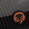 Casquette "NAT" noir/orange fluo - logo