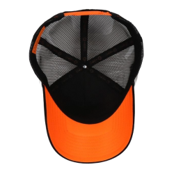 Casquette "NAT" noir/orange fluo - intérieur