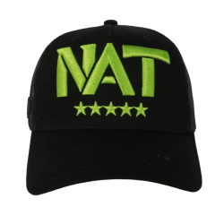 Casquette "NAT" noir/vert fluo - face
