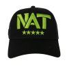 Casquette "NAT" noir/vert fluo - face