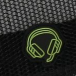 Casquette "NAT" noir/vert fluo - logo