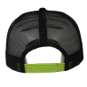 Casquette "NAT" noir/vert fluo - arrière