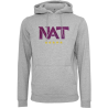 Sweat à capuche gris "NAT" paillettes