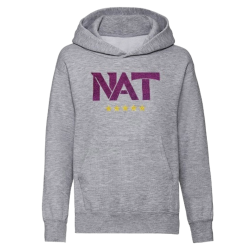 Sweat à capuche gris enfant "NAT" paillettes